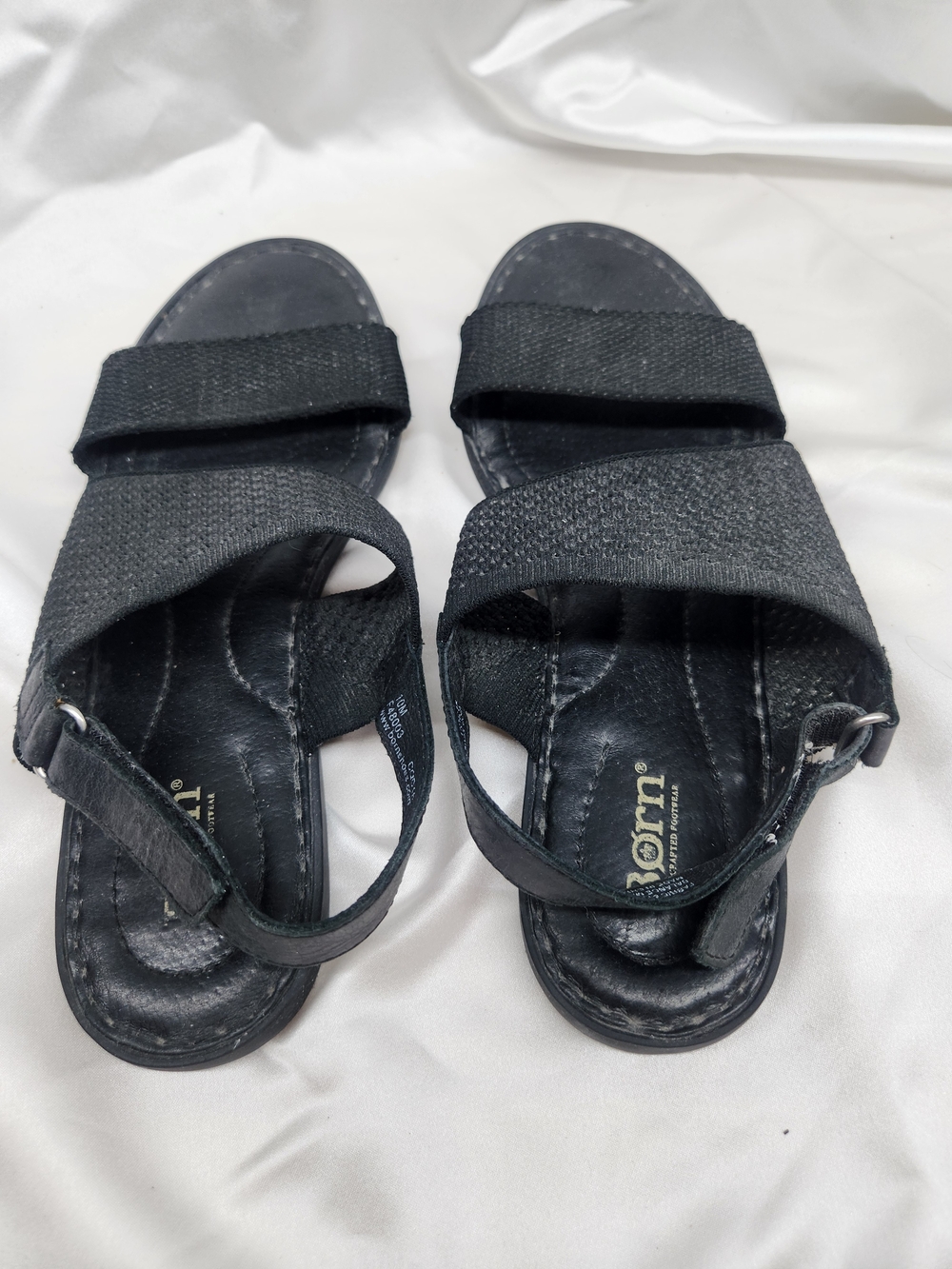 Born Women's Black Dual-Strap Stretch Sandals - Picture 5 of 9